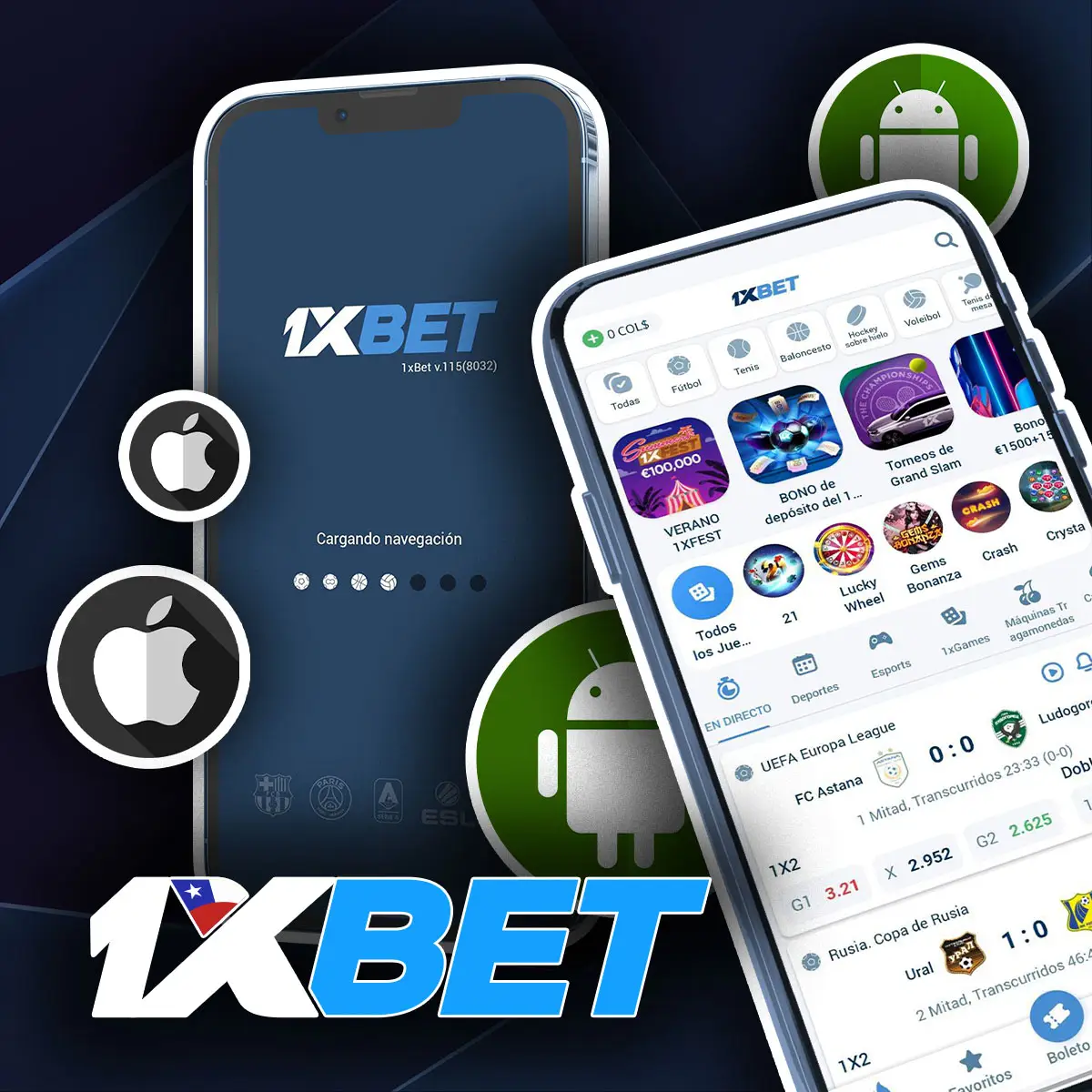 1xbet mejor app móvil de apuestas deportivas para android e ios en Chile